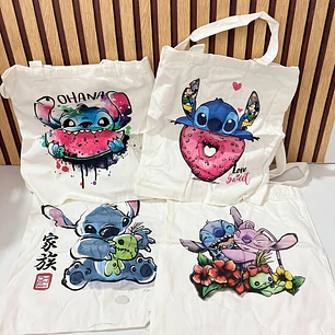 BOLSA DE MANTA GRANDE STITCH