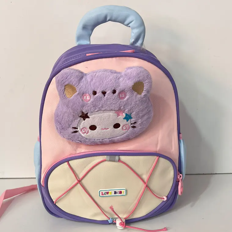 MOCHILITA INFANTIL CON PELUCHE PARA PREESCOLAR MOD# TX-11307 2