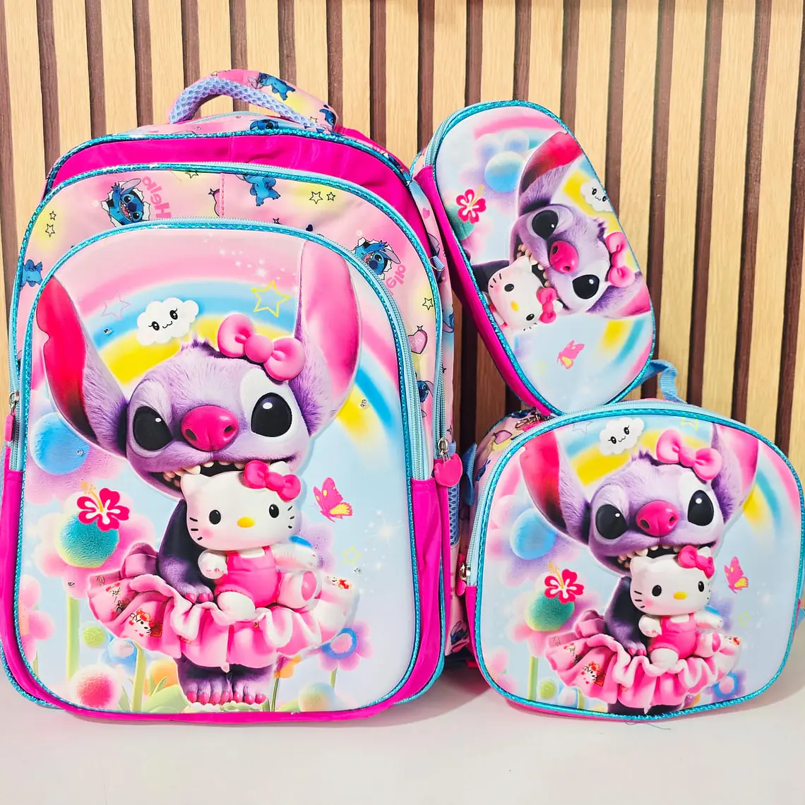 COMBO/MOCHILA DE 3PZ VARIOS PERSONAJES MOD# 164-26 3