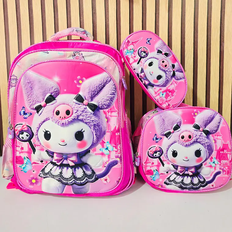 COMBO/MOCHILA DE 3PZ VARIOS PERSONAJES MOD# 164-26 5