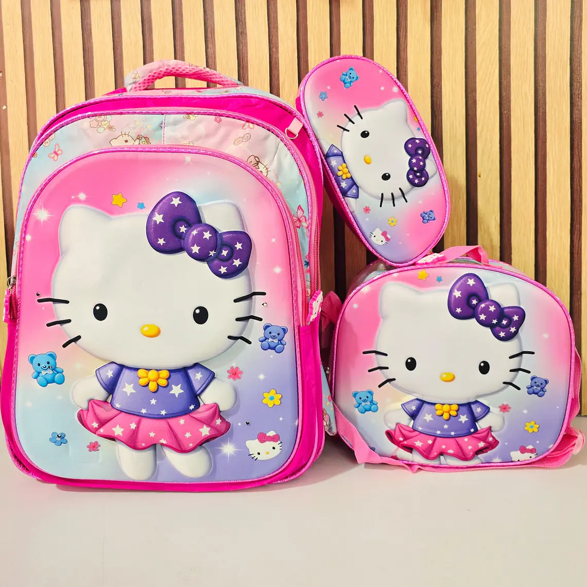 COMBO/MOCHILA DE 3PZ VARIOS PERSONAJES MOD# 164-26 8