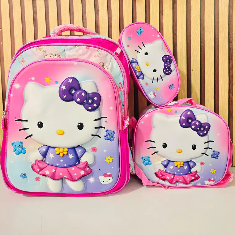 COMBO/MOCHILA DE 3PZ VARIOS PERSONAJES MOD# 164-26 8