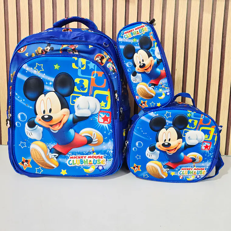 COMBO/MOCHILA DE 3PZ VARIOS PERSONAJES MOD# 164-26 11