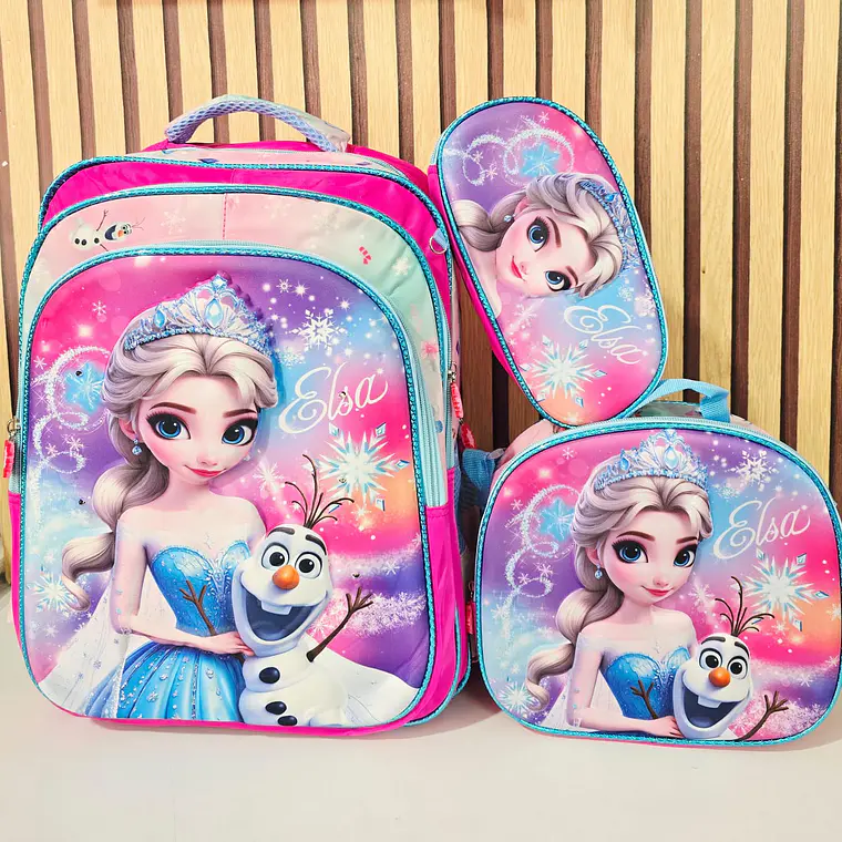 COMBO/MOCHILA DE 3PZ VARIOS PERSONAJES MOD# 164-26 14
