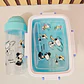 🍲🥤DUO TUPPER CON BOTE DISEÑO SNOOPY MOD# 26-FH-036 - Miniatura 2