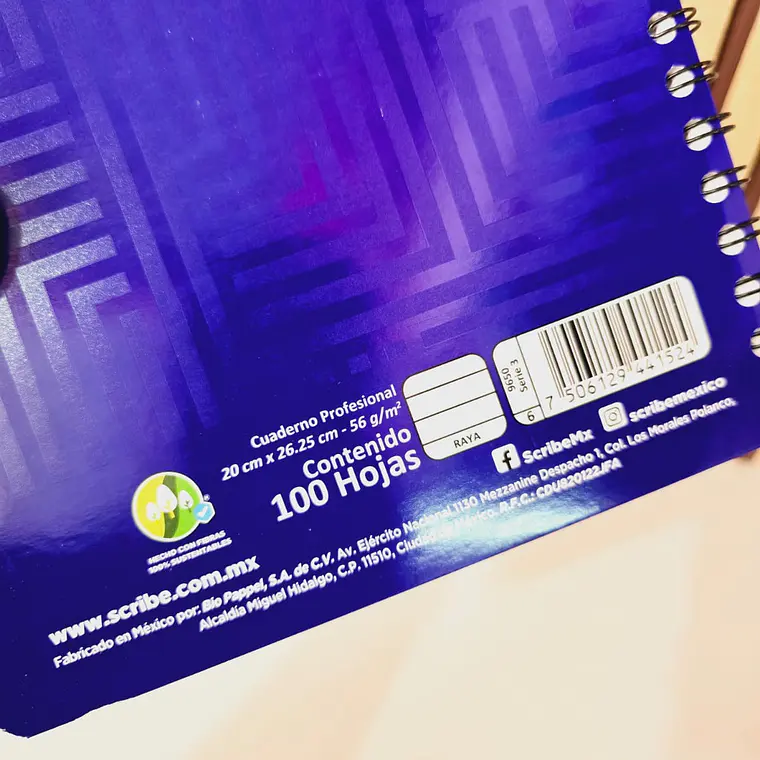 (RAYA ) LIBRETA ESCRIBE SERIE ROFESIONAL CON 100 HOJAS MOD# 9650 4