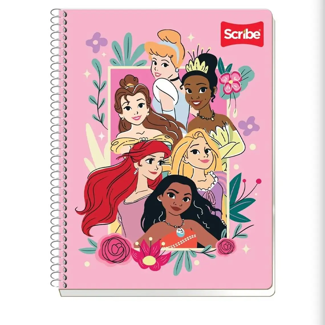 (CUADROS C7) LIBRETA PROFESIONAL DISEÑO PRINCESAS CON 90 HOJAS MOD# 9853 1