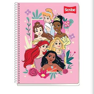 (CUADROS C7) LIBRETA PROFESIONAL DISEÑO PRINCESAS CON 90 HOJAS MOD# 9853