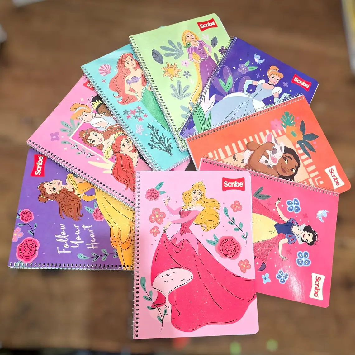 (CUADROS C7) LIBRETA PROFESIONAL DISEÑO PRINCESAS CON 90 HOJAS MOD# 9853 4