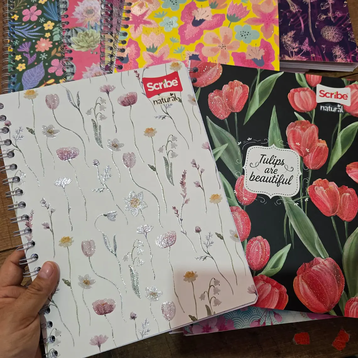 (RAYAS) LIBRETA PROFESIONAL SCRIBE FLORES CON 100 HOJAS MOD# 6060 5