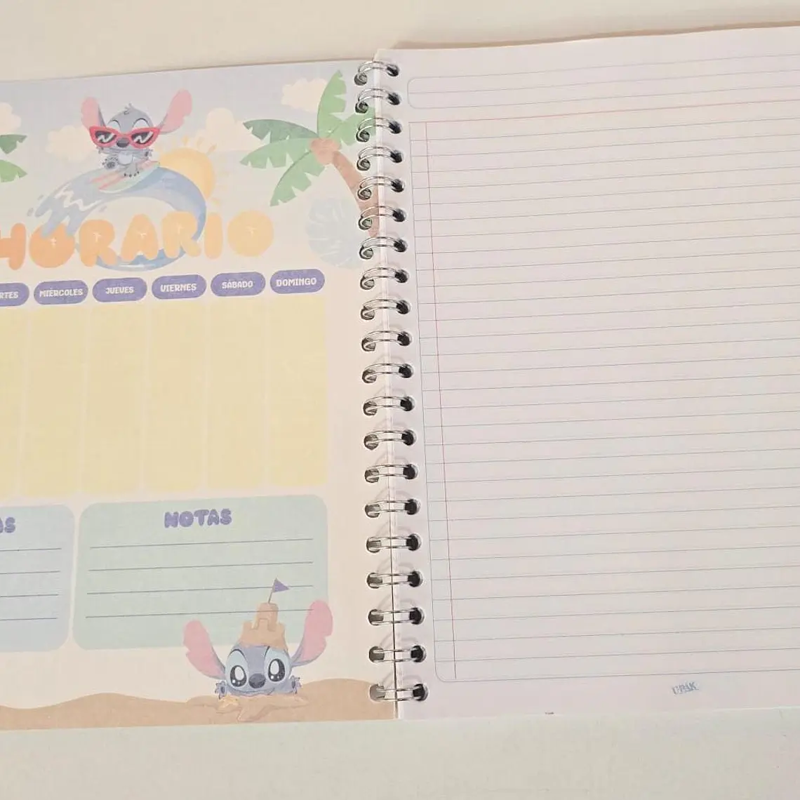 (RAYAS ) LIBRETA PROFESIONAL/ DISEÑO STITCH CON 100 HOJAS MOD# 0110 4