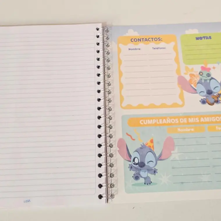 (RAYAS ) LIBRETA PROFESIONAL/ DISEÑO STITCH CON 100 HOJAS MOD# 0110 5
