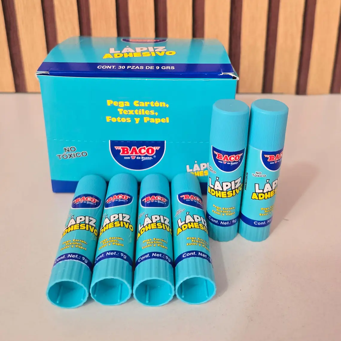 CAJITA CON 30 PEGAMENTOS BACO AZULES DE 9G MOD# TFE8231 1