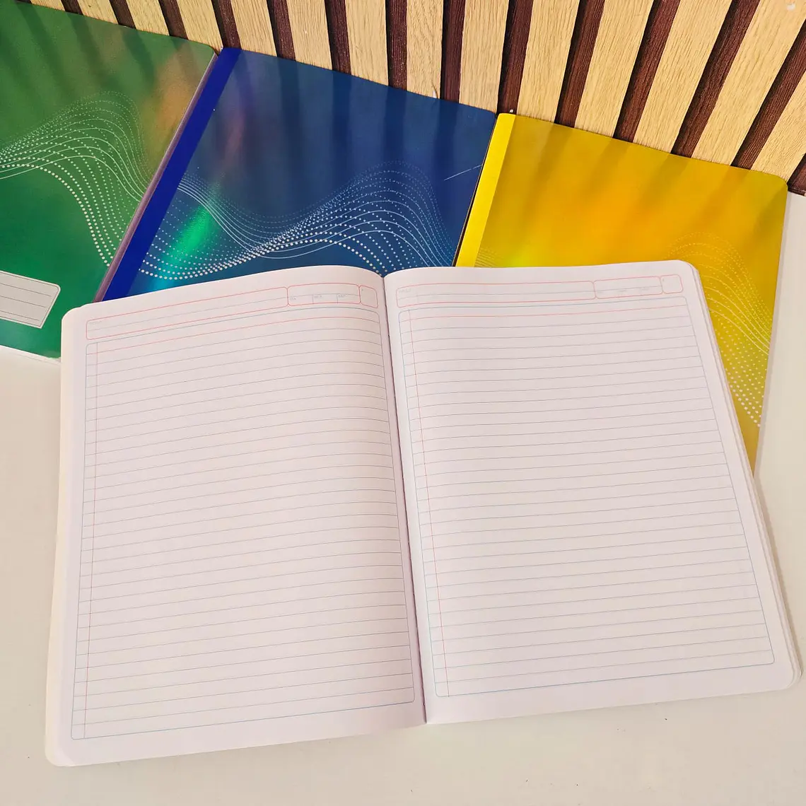 (RAYAS) LIBRETA COSIDA ACABADO TORNASOL MOD# BZ-11 3