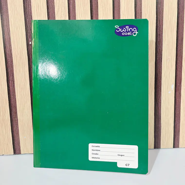 (CUADROS #7) LIBRETA COSIDA PROFESIONAL SWING COSI MOD# 08243 3