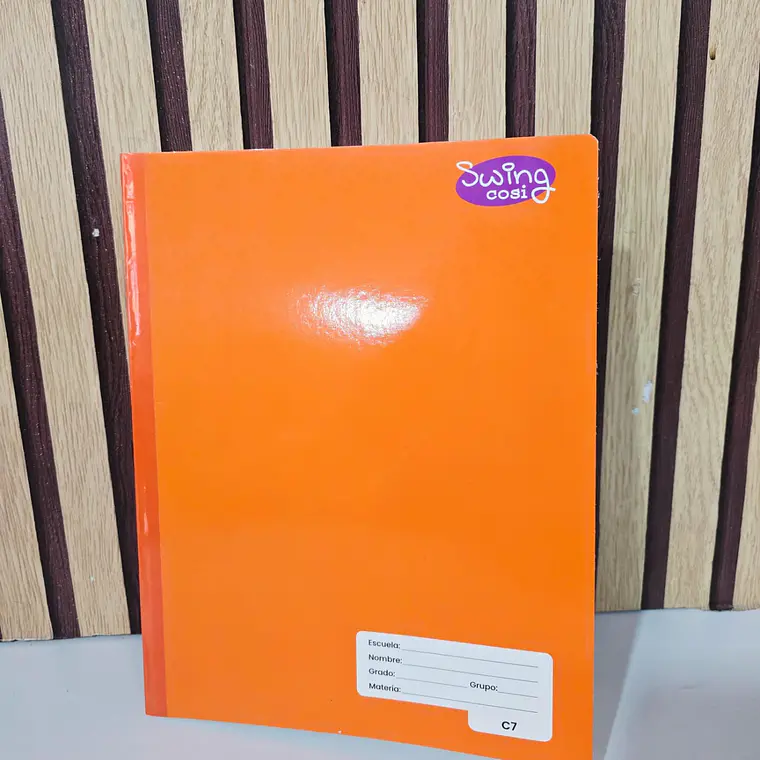 (CUADROS #7) LIBRETA COSIDA PROFESIONAL SWING COSI MOD# 08243 5