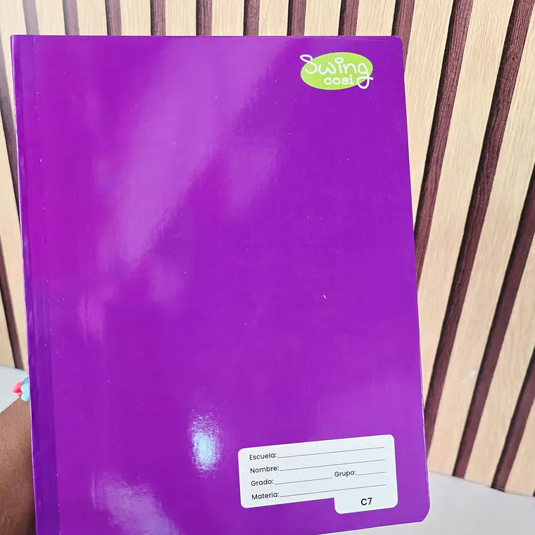 (CUADROS #7) LIBRETA COSIDA PROFESIONAL SWING COSI MOD# 08243 10