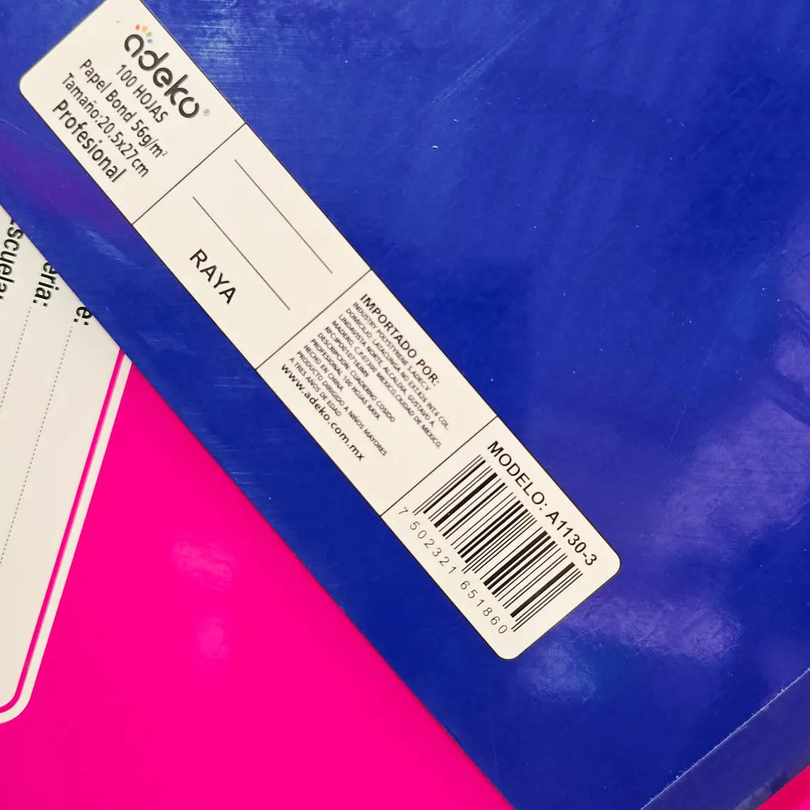 (RAYA) LIBRETA COSIDA DEKO COLORES LISOS MOD# A1130-3 10