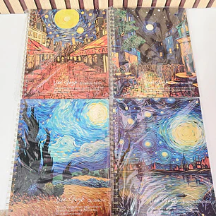 (CUADRO #7) LIBRETA PROFESIONAL VANG GOGH CON 100 HOJAS MOD# YC006436