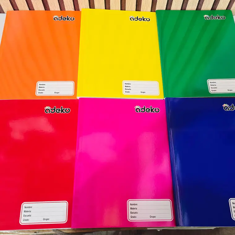 (CUADRO #7) LIBRETA COSIDA DEKO COLORES LISOS MOD# A1130-2 1