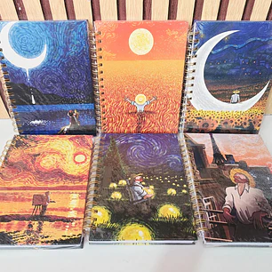 (RAYA) LIBRETA MEDIANA FRANCESA VANG GOGH CON 100 HOJAS MOD# MNB0238