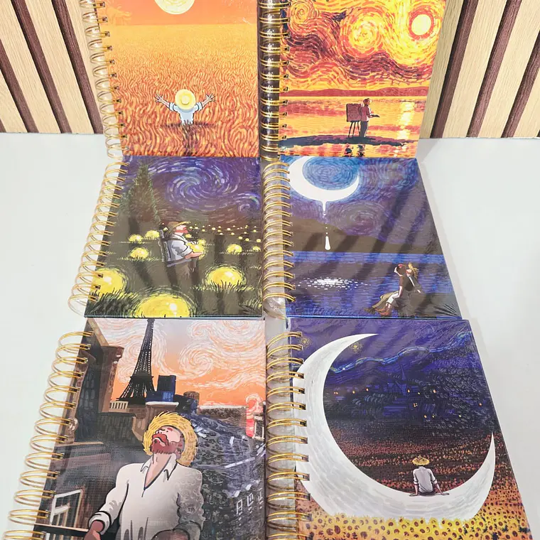 (RAYA) LIBRETA PROFESIONAL CON 200 HOJAS VANG GOGH MOD# MBB0239 1