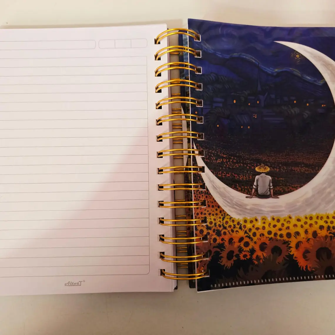 (RAYA) LIBRETA PROFESIONAL CON 200 HOJAS VANG GOGH MOD# MBB0239 9