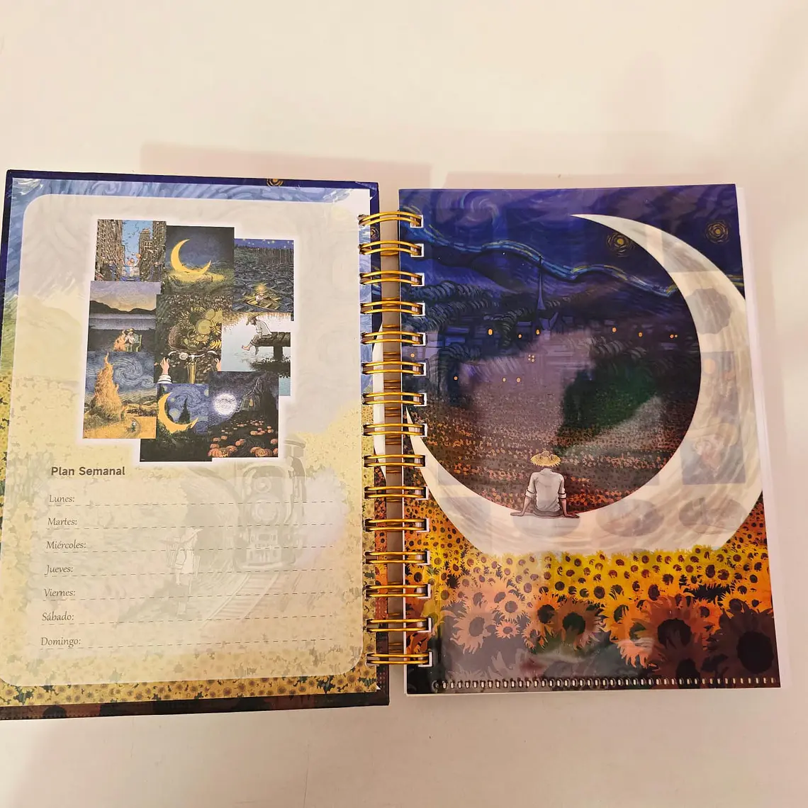 (RAYA) LIBRETA PROFESIONAL CON 200 HOJAS VANG GOGH MOD# MBB0239 8