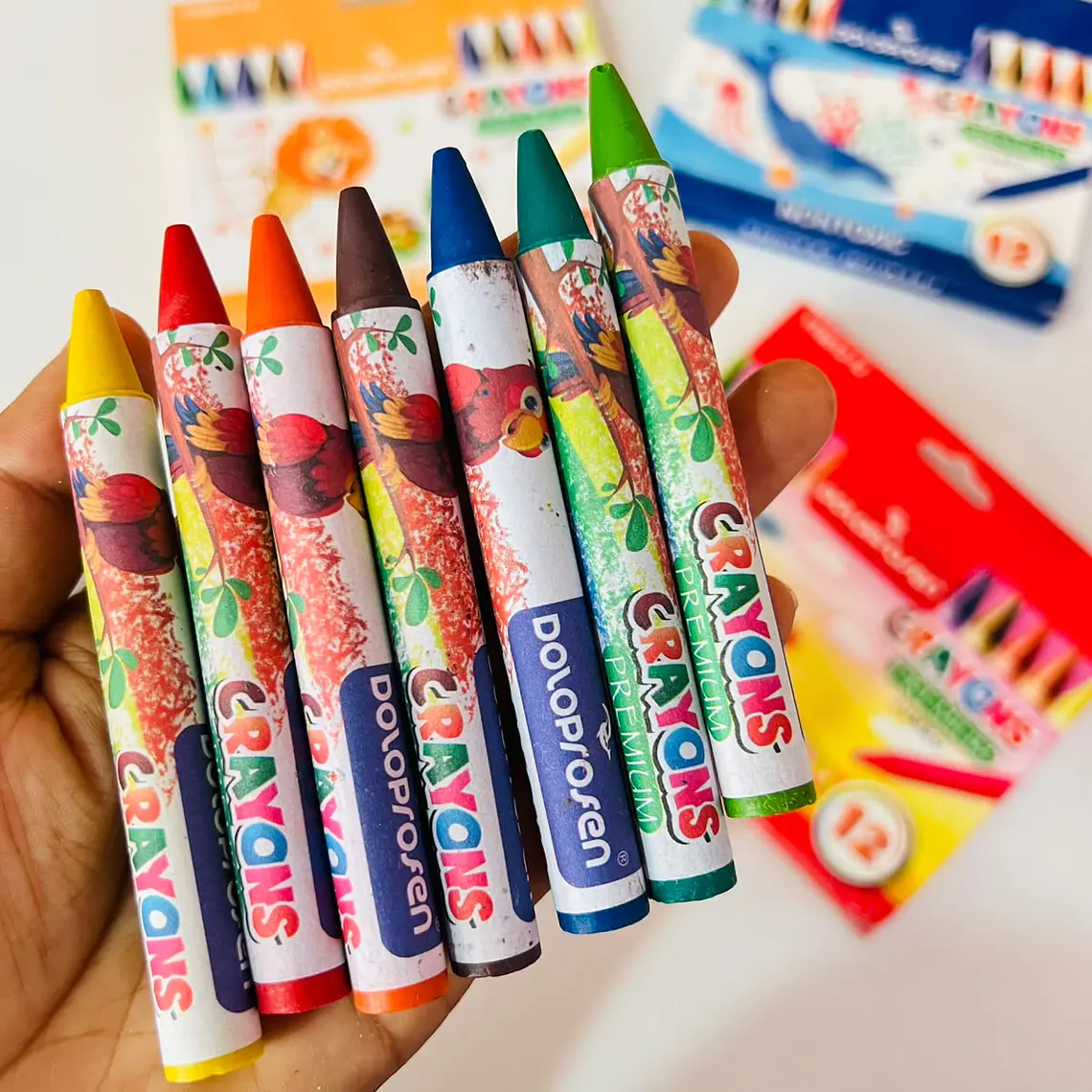 CAJITA CON 12 CRAYOLAS JUMBO MOD# YT0012-12 🎨 4