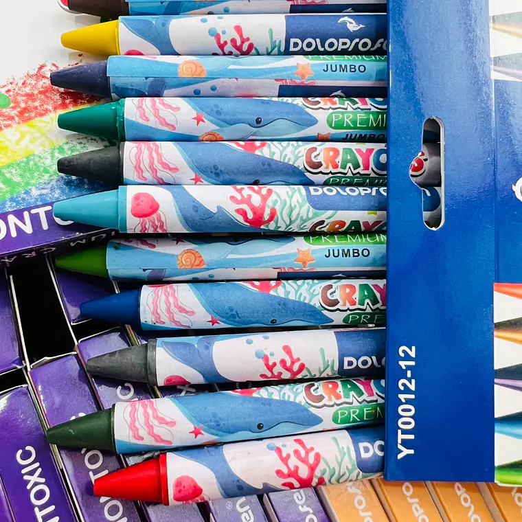CAJITA CON 12 CRAYOLAS JUMBO MOD# YT0012-12 🎨 5