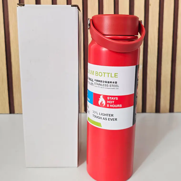 TERMO CON ASA DE 800ML COLORES LISOS MOD# 6868🥤 6