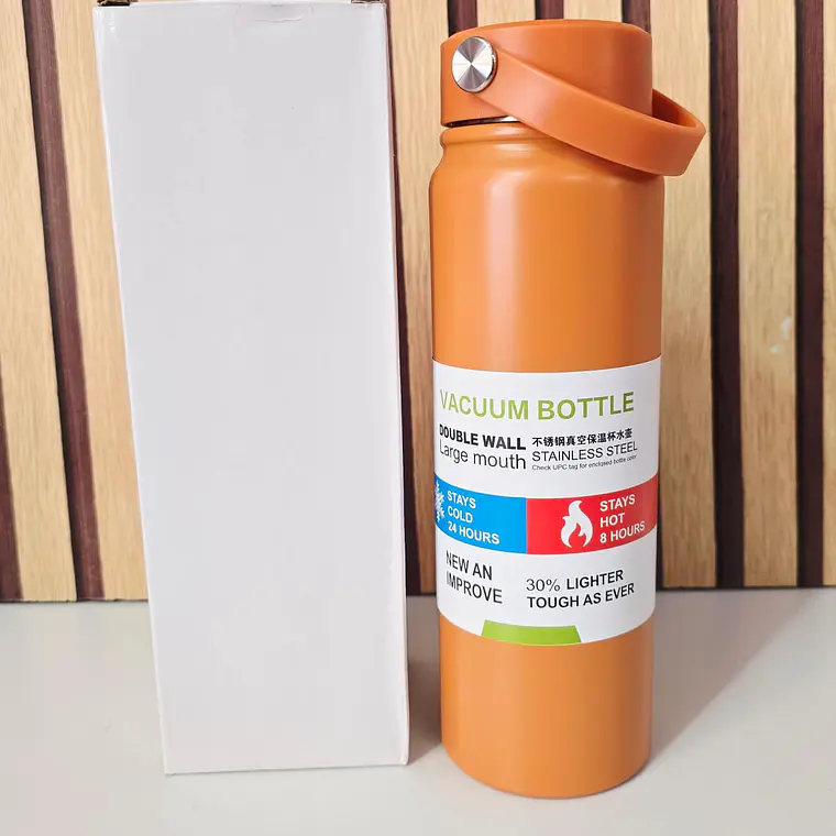 TERMO CON ASA DE 800ML COLORES LISOS MOD# 6868🥤 10