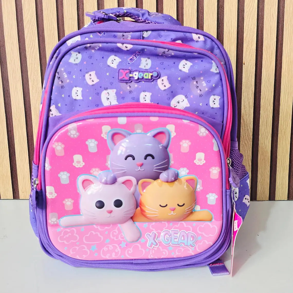 MOCHILA ORIGINAL X-GEAR PARA PREESCOLAR GATITOS MOD# XIN-0036 3