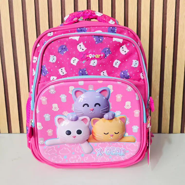 MOCHILA ORIGINAL X-GEAR PARA PREESCOLAR GATITOS MOD# XIN-0036 4