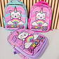 MOCHILA GATO UNICORNIO ORIGINAL X-GEAR PARA PRIMARIA MOD# MIX1037 💖✨ - Miniatura 1