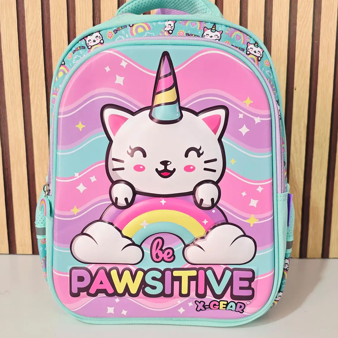 MOCHILA GATO UNICORNIO ORIGINAL X-GEAR PARA PRIMARIA MOD# MIX1037 💖✨ 2