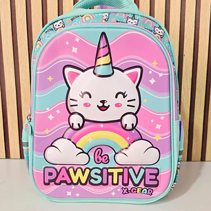 MOCHILA GATO UNICORNIO ORIGINAL X-GEAR PARA PRIMARIA MOD# MIX1037 💖✨