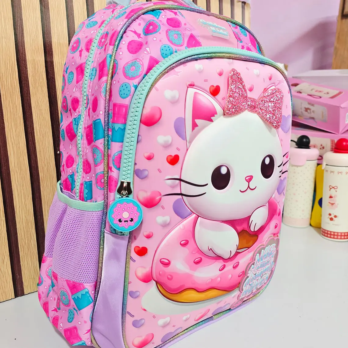 💖 MOCHILA GATITA DONA GOLDEN KIDS PARA PRIMARIA MOD# MI0002 2