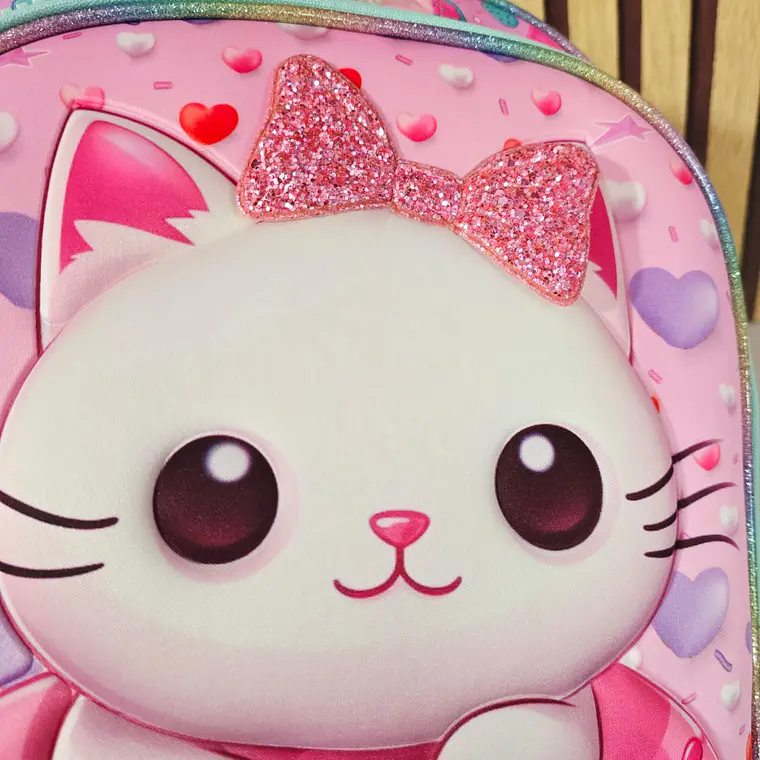 💖 MOCHILA GATITA DONA GOLDEN KIDS PARA PRIMARIA MOD# MI0002 3