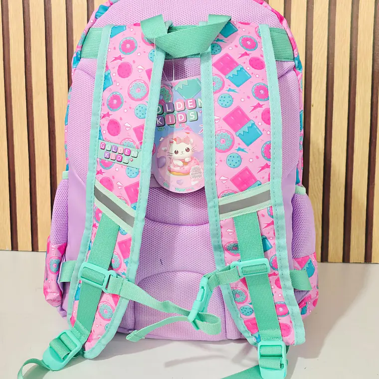 💖 MOCHILA GATITA DONA GOLDEN KIDS PARA PRIMARIA MOD# MI0002 4