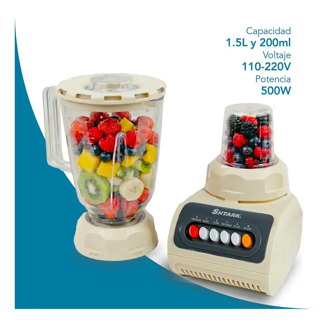 LICUADORA Y PROCESADORA PARA FRUTAS Y VERDURAS MOD# MD-999 🍇🫜 4