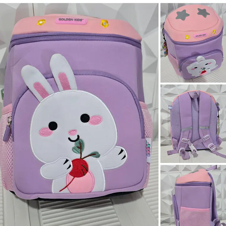 MOCHILITA LILA CONEJITA RABANO GOLDEN KIDS MOD# GF1367 1