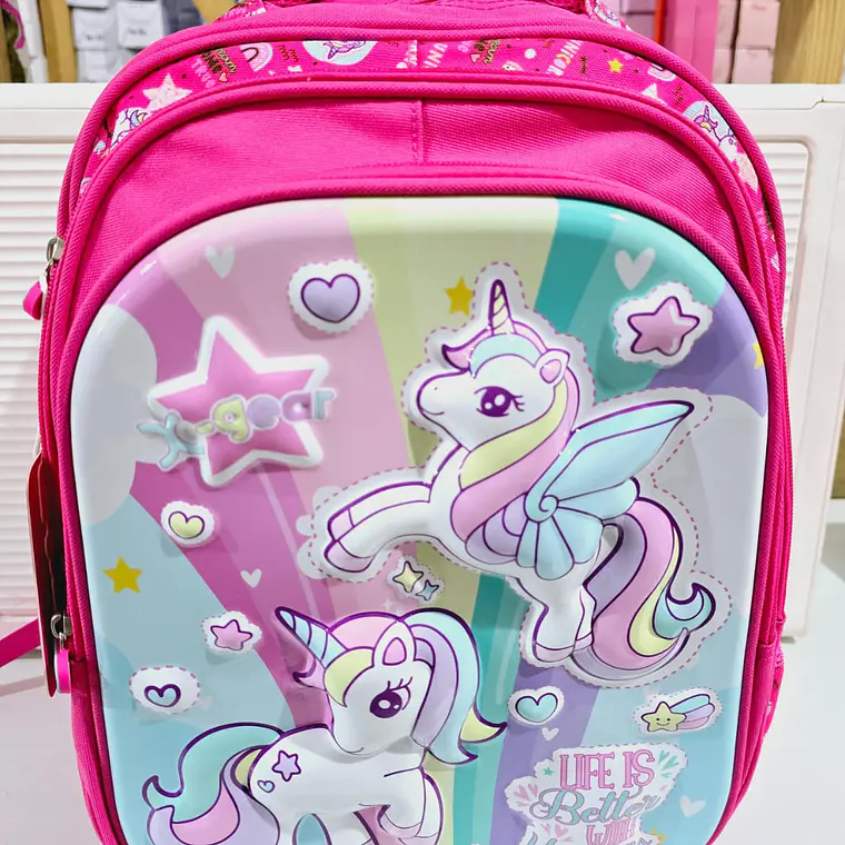 MOCHILA ORIGINAL X-GEAR DISEÑO UNICORNIO (PRIMARIA) MOD# XGE-6605 2