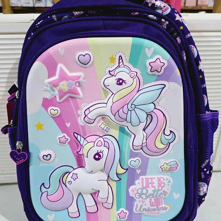 MOCHILA ORIGINAL X-GEAR DISEÑO UNICORNIO (PRIMARIA) MOD# XGE-6605 3