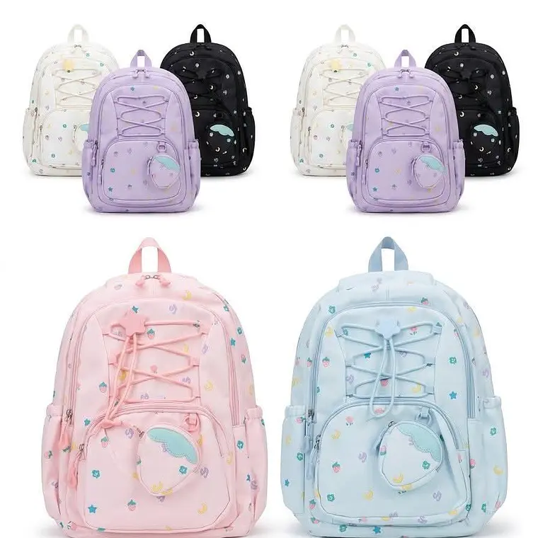 MOCHILA JUVENIL CON MONEDERO FRESA 🍓  MOD# 8003 3