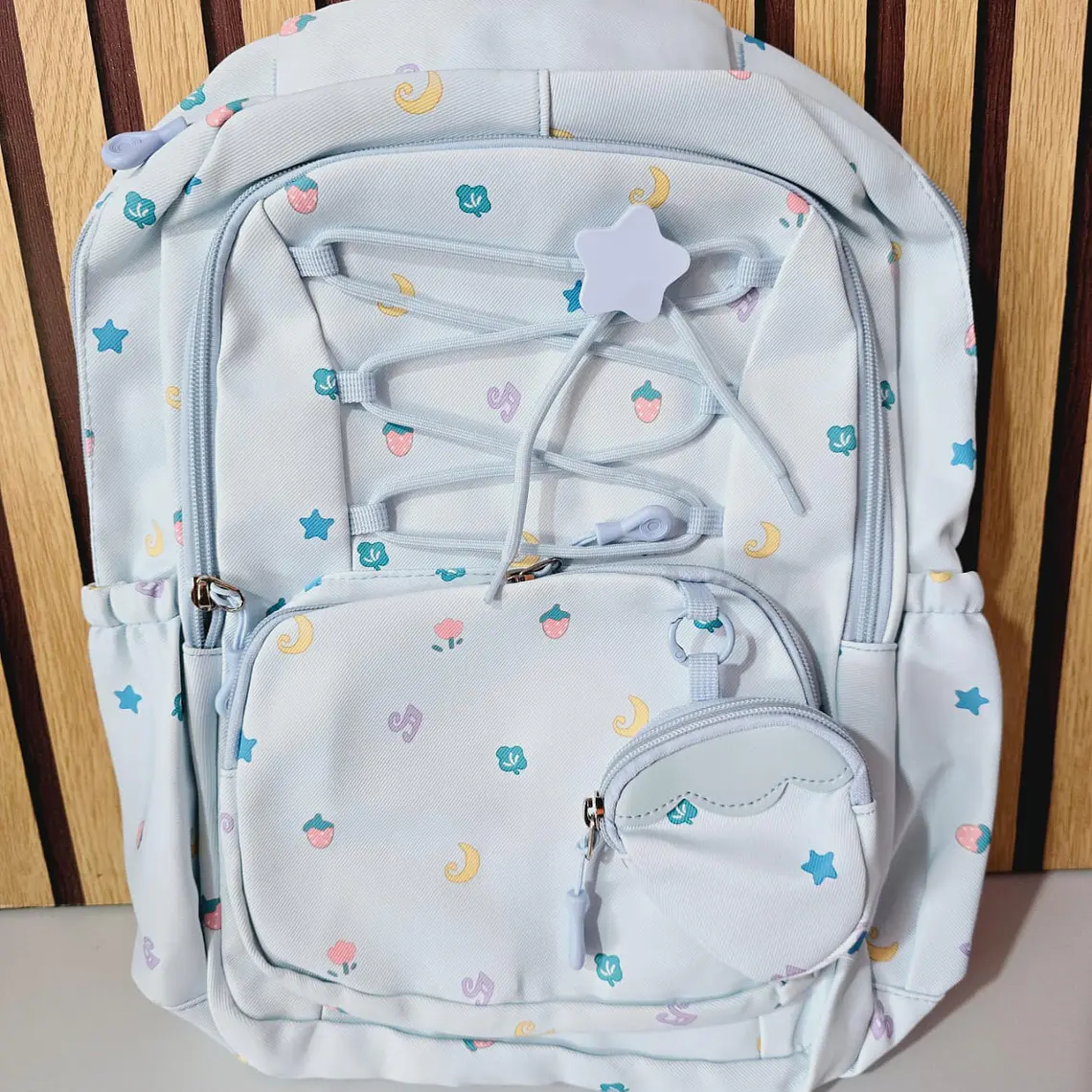MOCHILA JUVENIL CON MONEDERO FRESA 🍓  MOD# 8003 4