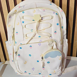 MOCHILA JUVENIL CON MONEDERO FRESA 🍓  MOD# 8003