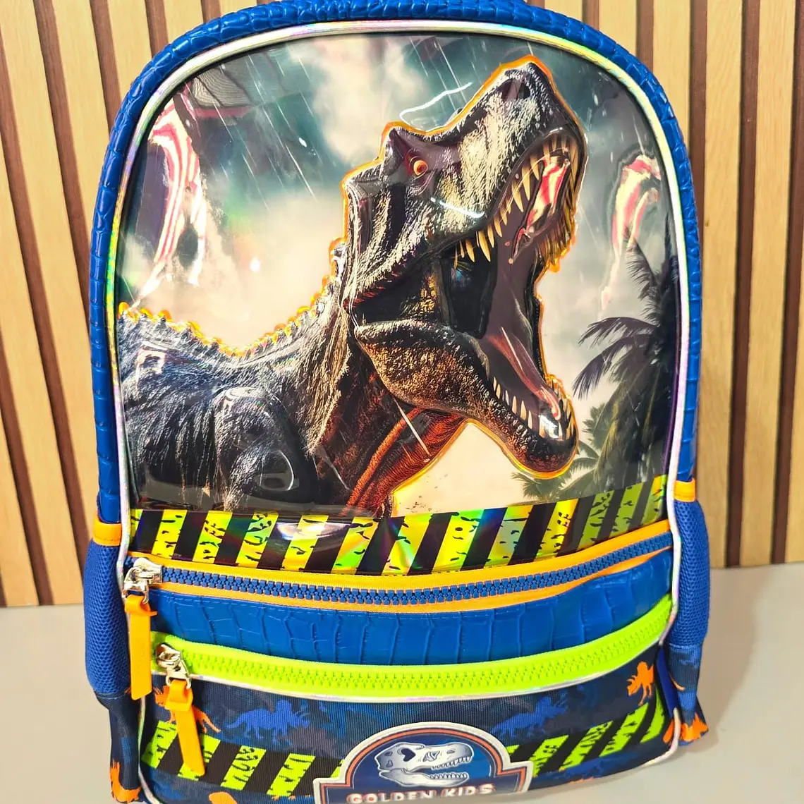 MOCHILA ORIGINAL GOLDEN KIDS DINOSAURIO MOD# MI0011 1