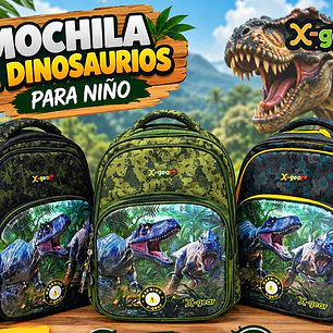 MOCHILA ORIGINAL X-GEAR DINOSAURIO MOD# XGE-6602777