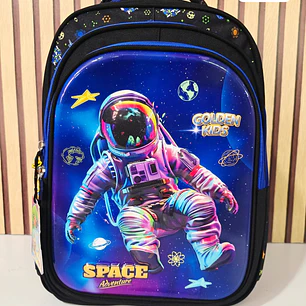 🪐☄️MOCHILA ASTRONAUTA ORIGINAL GOLDEN KIDS PARA PRIMARIA MOD#GX-160